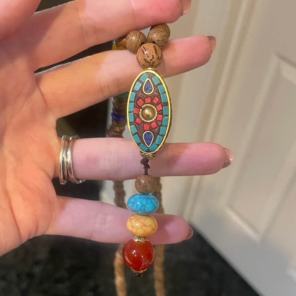 Boho beaded Necklace - Picture 3 of 5